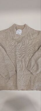 Kids Zara 9-12m Crewneck Sweater in Beige